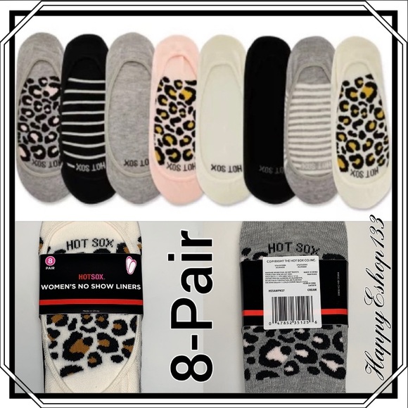 Hot Sox Accessories - Hot Sox Women’s No Show Liner, 8-Pair